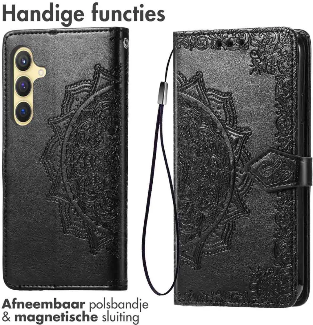 Imoshion Hoesje Samsung Galaxy S24/S25 Mandala Bookcase - Zwart