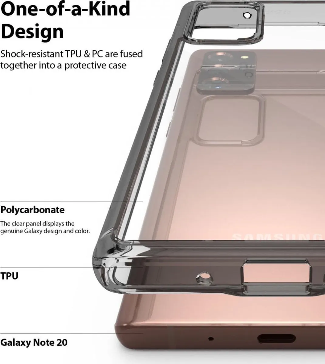 Ringke Fusion Hoesje Samsung Galaxy Note20 - Transparant