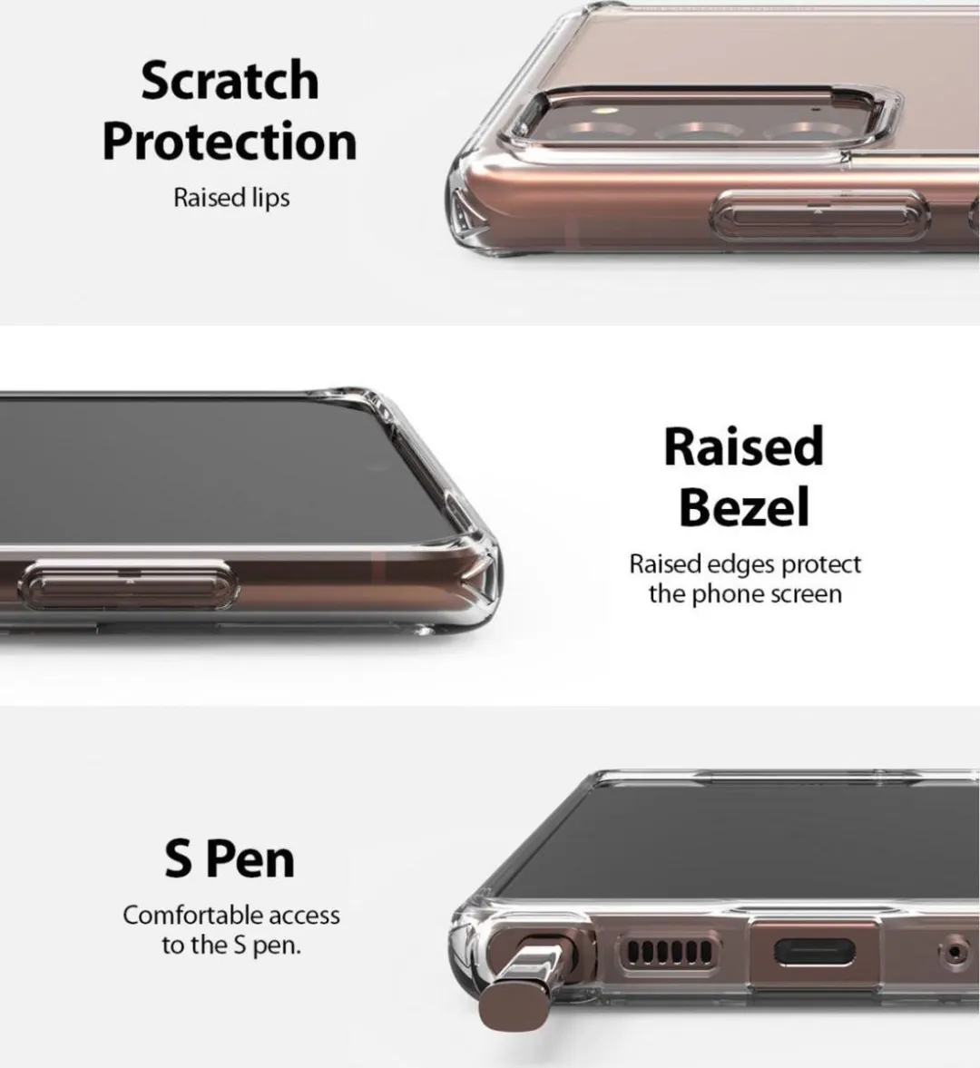 Ringke Fusion Hoesje Samsung Galaxy Note20 - Transparant