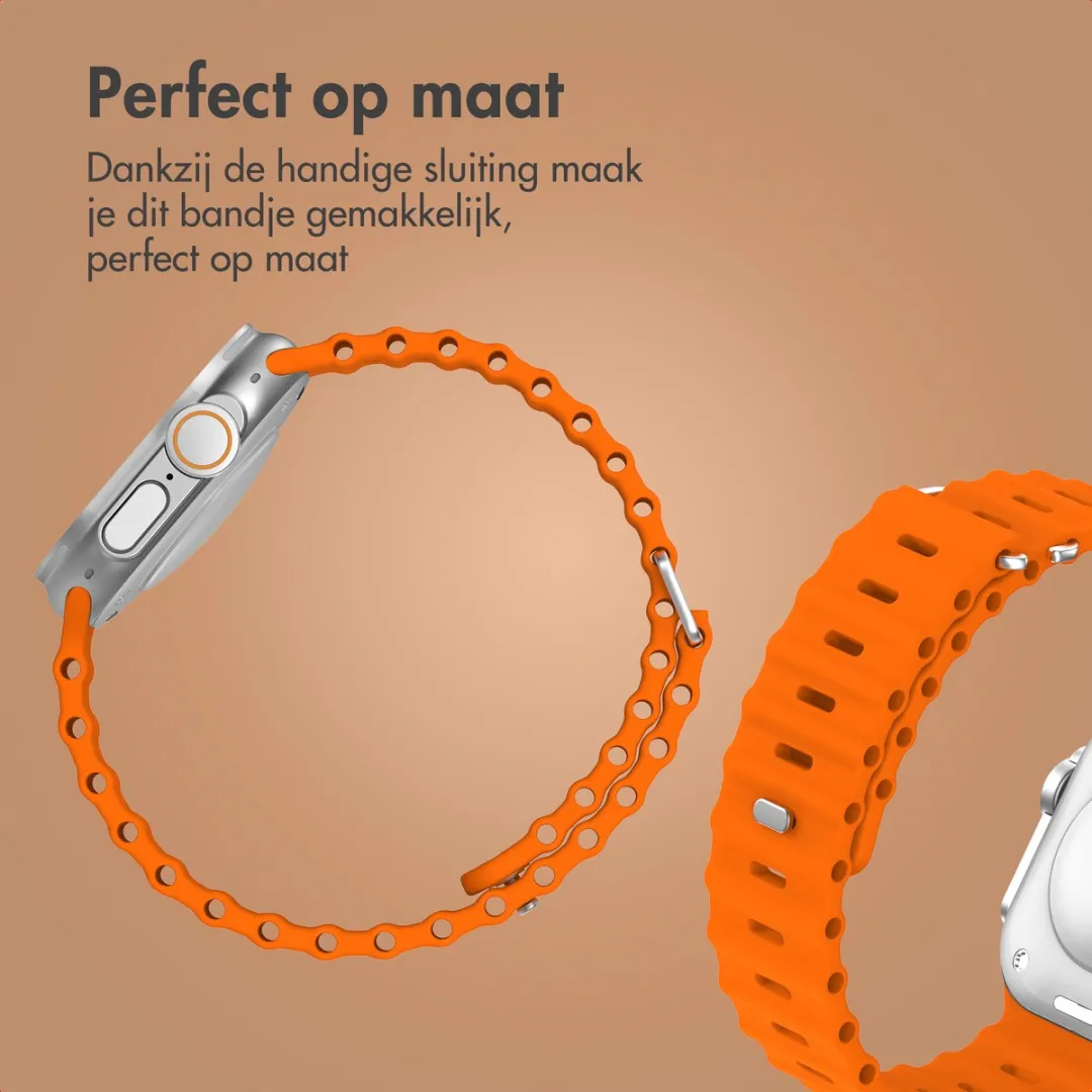 Accezz Siliconen Sportband Apple Watch - 44/45/46/49mm - Oranje