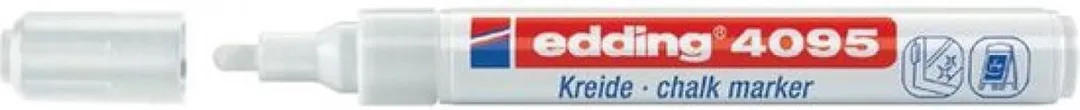 edding 4095 Krijtstift Wit - 10 Stuks