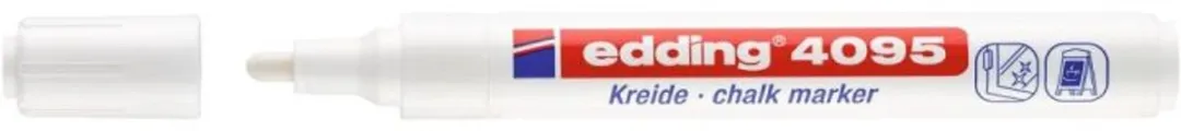edding 4095 Krijtstift Wit - 10 Stuks