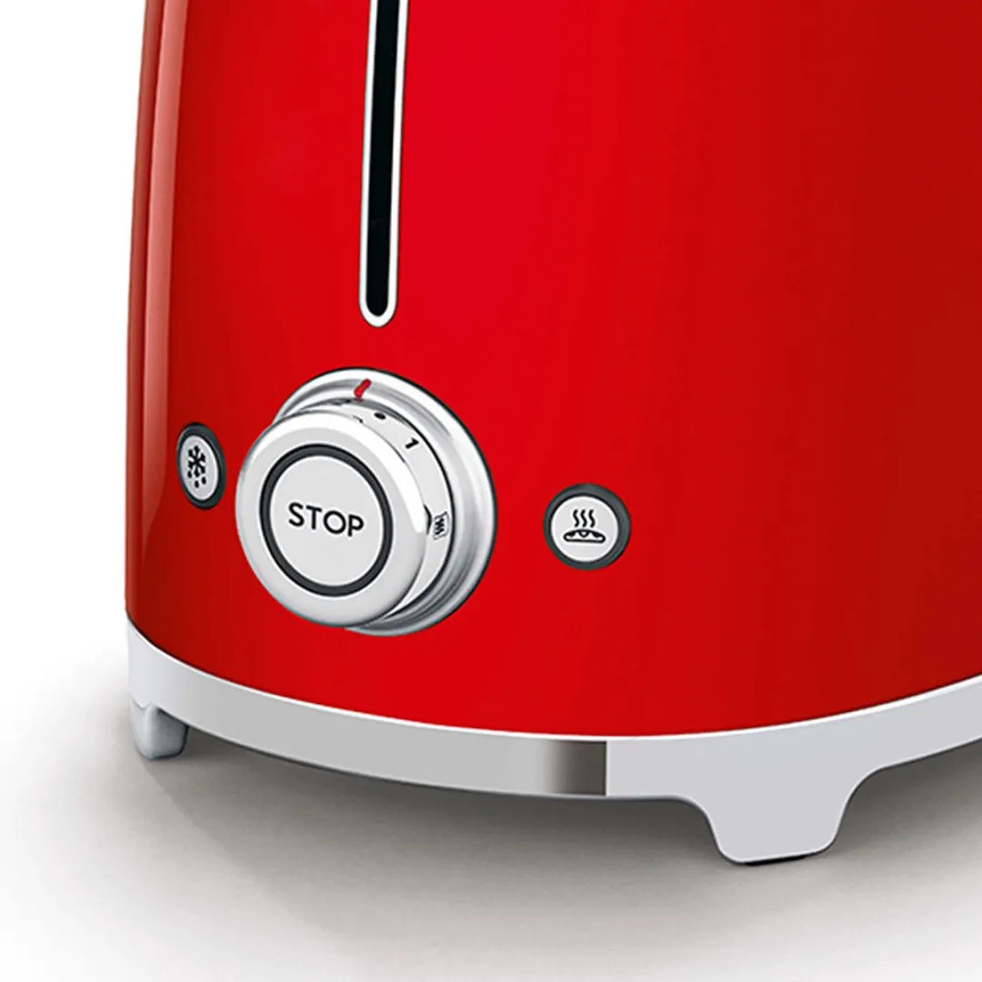 Smeg TSF01 Broodrooster - 2x2 - 950W - Rood