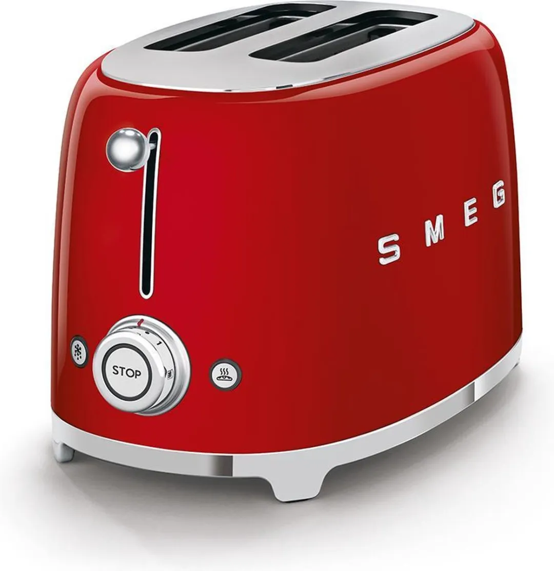 Smeg TSF01 Broodrooster - 2x2 - 950W - Rood