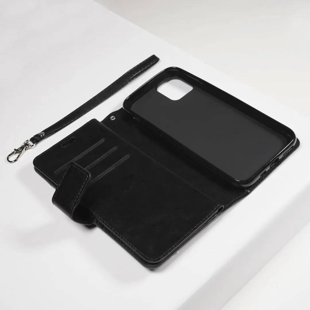 BMAX iPhone 11 Pro Bookcase Hoesje 10 Pashouders - Zwart