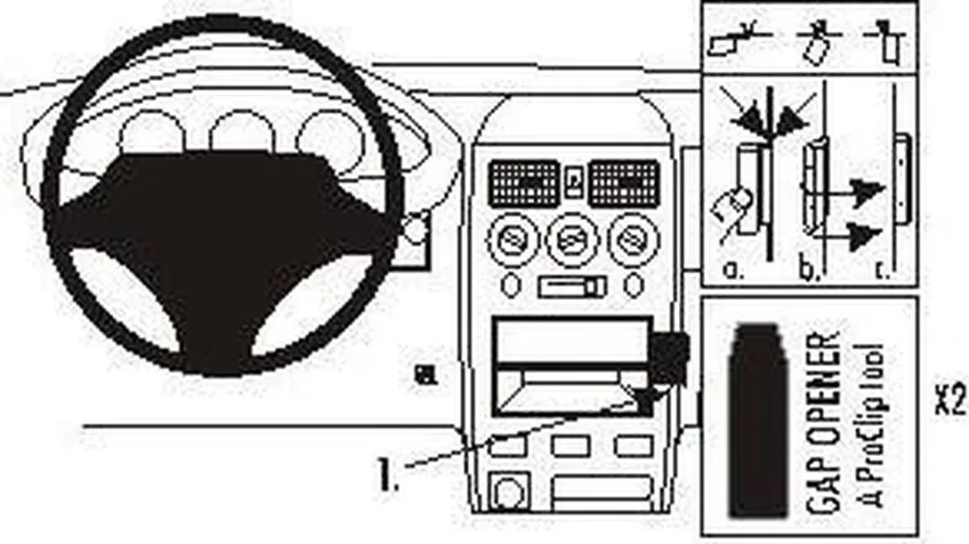 Brodit ProClip Daihatsu Sirion 2002-2006 Houder - Zwart