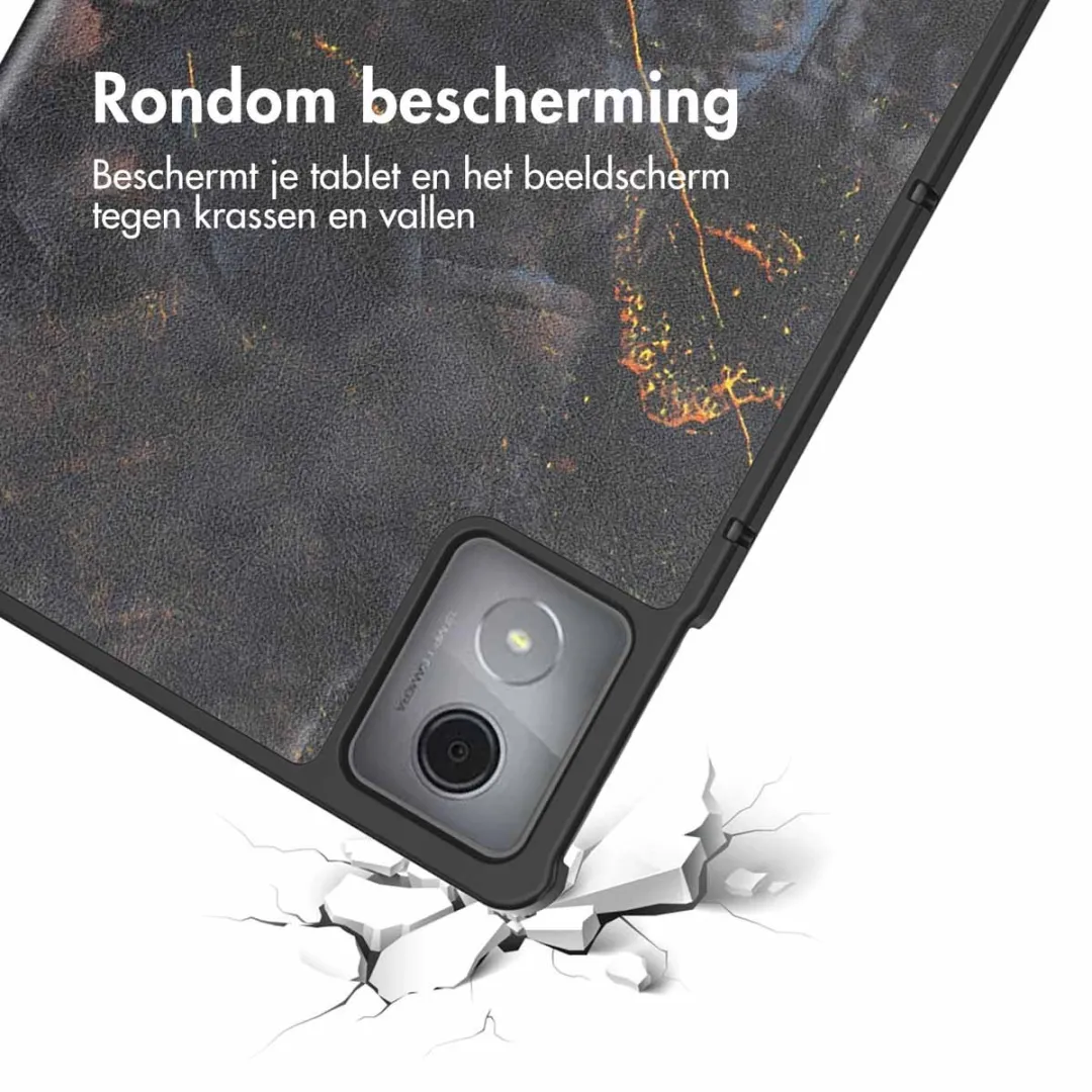 Imoshion SH00085511 Tablethoes - Lenovo Tab K11 Plus 11.45" - Trifold - Black Marble