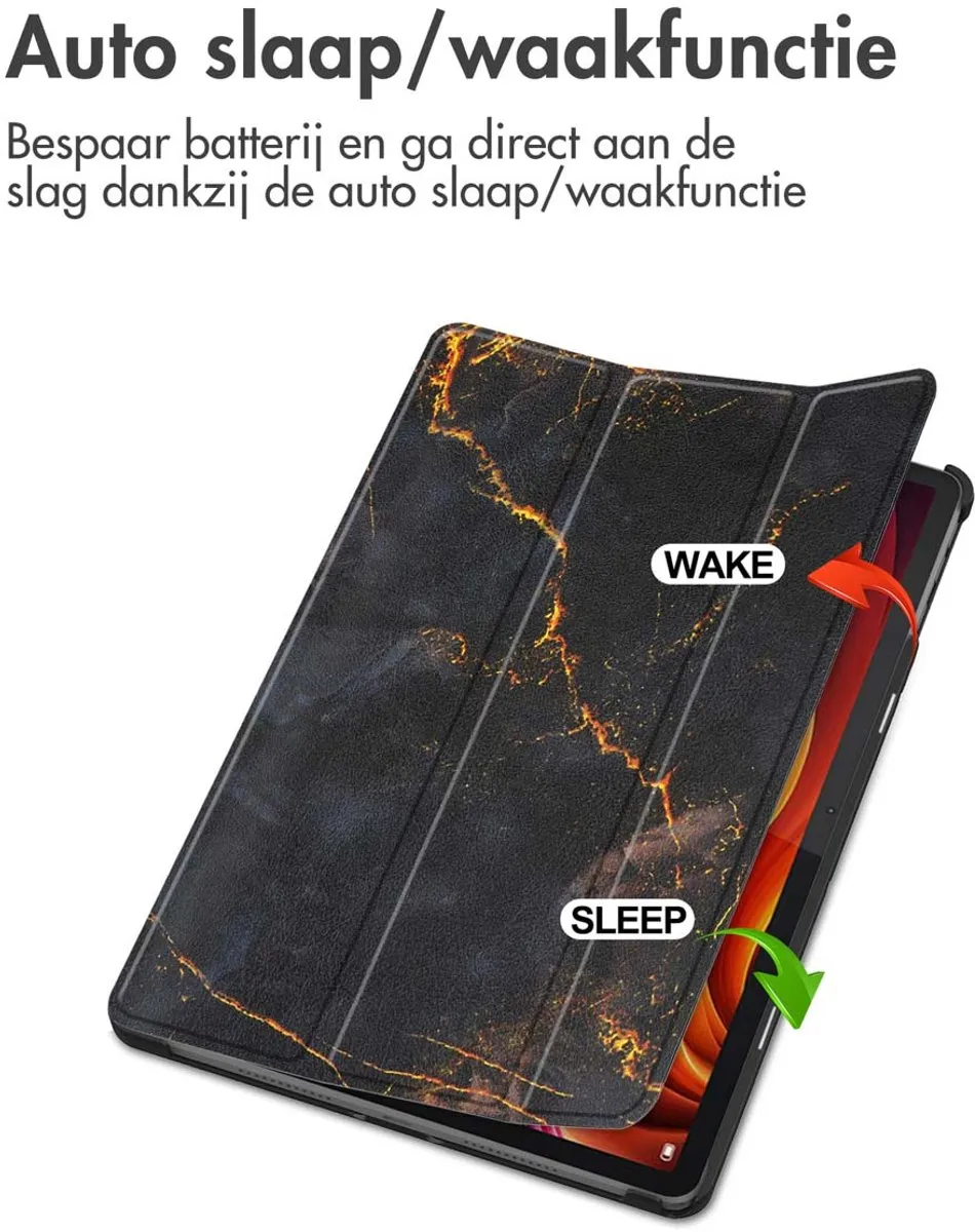 Imoshion SH00085511 Tablethoes - Lenovo Tab K11 Plus 11.45" - Trifold - Black Marble