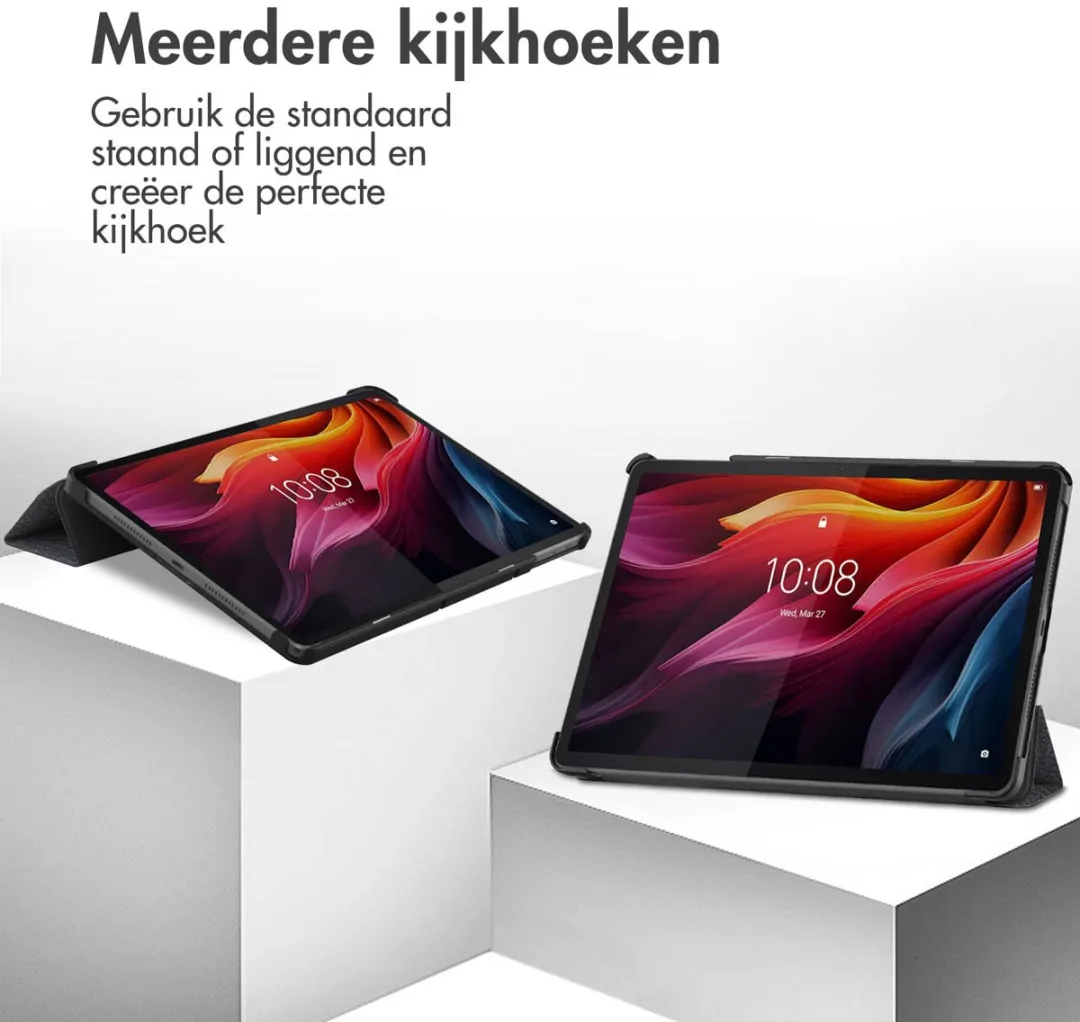 Imoshion SH00085511 Tablethoes - Lenovo Tab K11 Plus 11.45" - Trifold - Black Marble