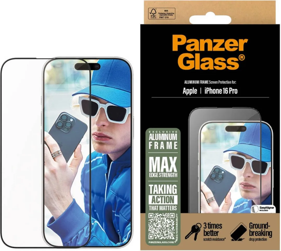 PanzerGlass Ultra-Wide Fit iPhone 16 Pro Schermbeschermer - Case Friendly