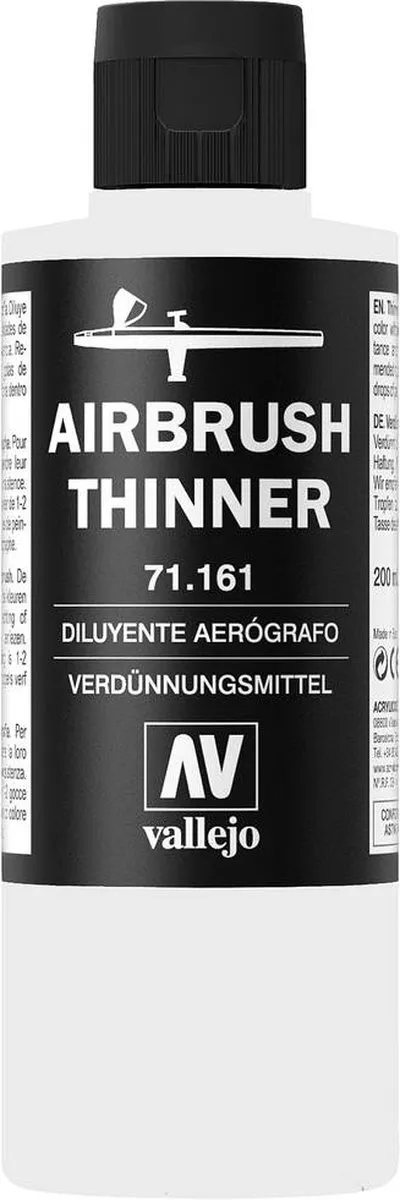 Vallejo Hobbyverf Airbrush Thinner 200ml - Verdunner