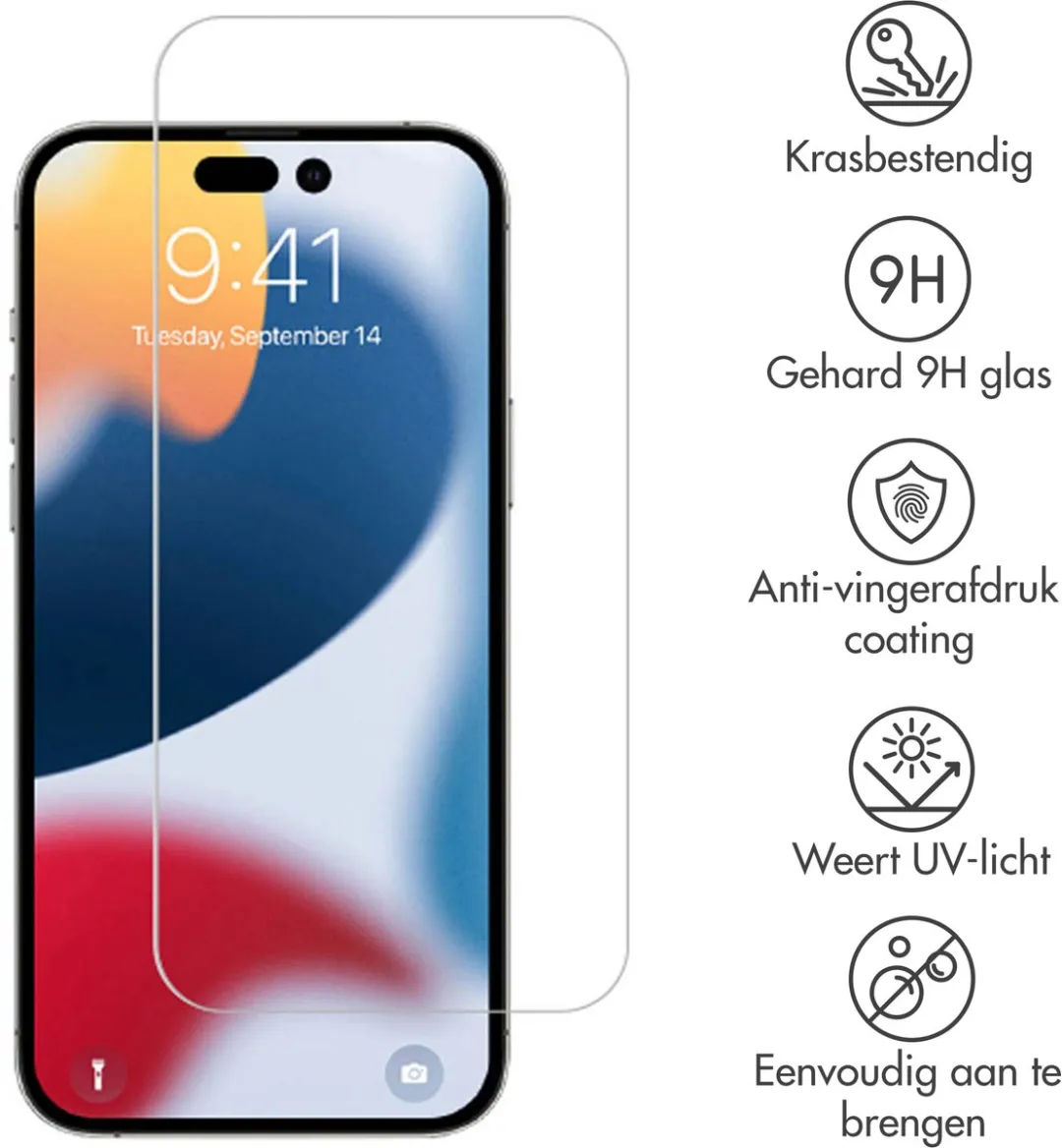Imoshion Screenprotector iPhone 14 Pro - Gehard Glas
