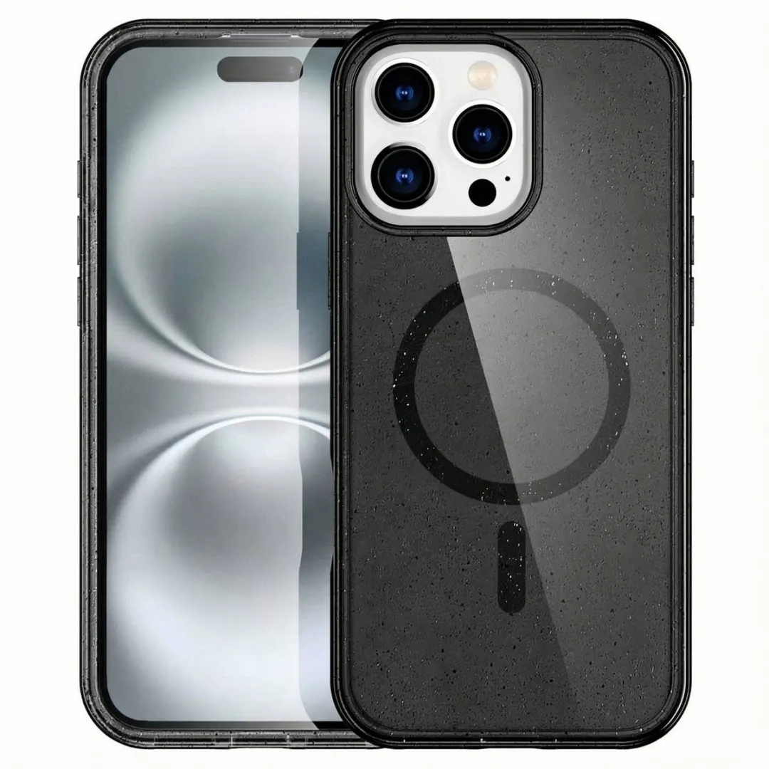 Imoshion iPhone 16 Pro MagSafe Hoesje - Glitter Zwart
