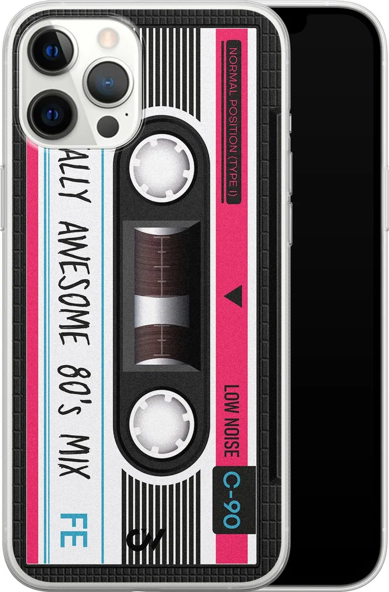 Casevibes Hoesje iPhone 12 Pro Max Cassette - Zwart - A/12PM/UV/052