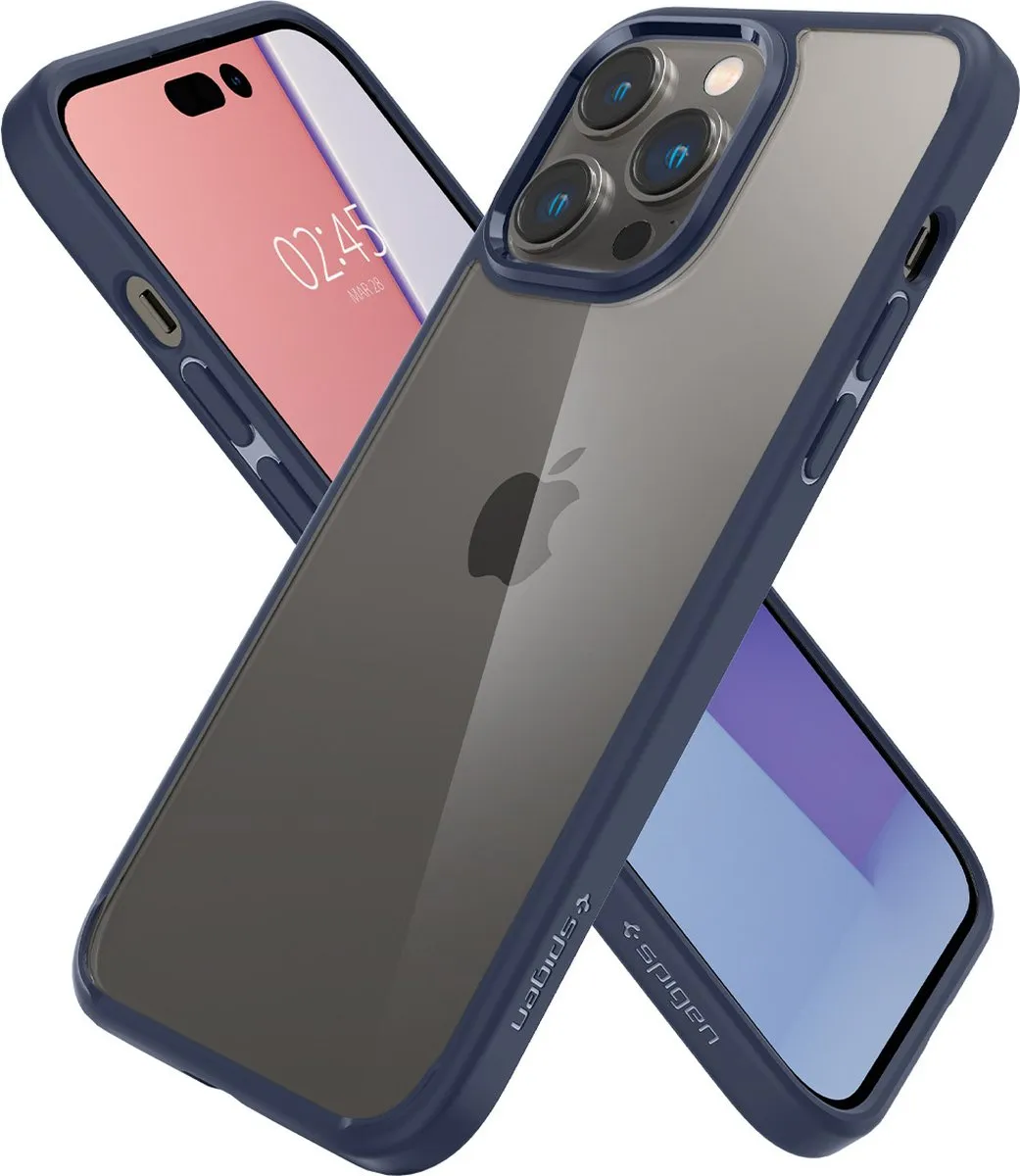 Spigen Ultra Hybrid ACS04962 iPhone 14 Pro Hoesje - Navy