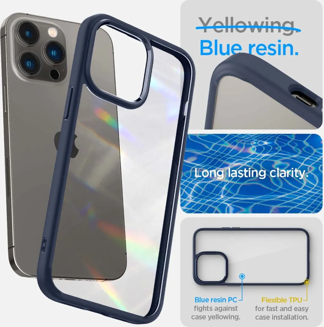 Spigen Ultra Hybrid ACS04962 iPhone 14 Pro Hoesje - Navy