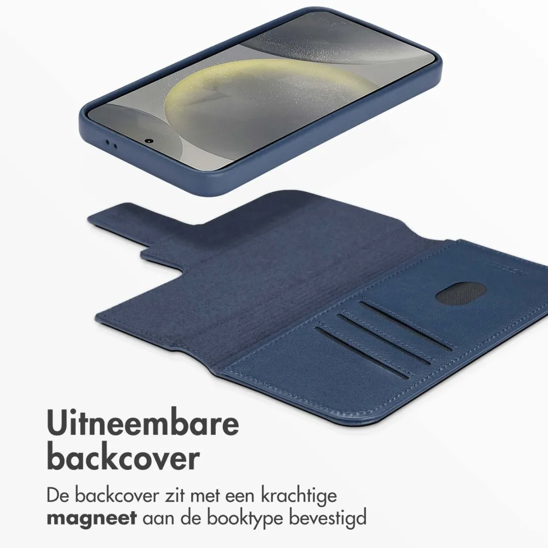 Accezz Hoesje Samsung Galaxy S24 Leather Bookcase 2-in-1 Nightfall Blue