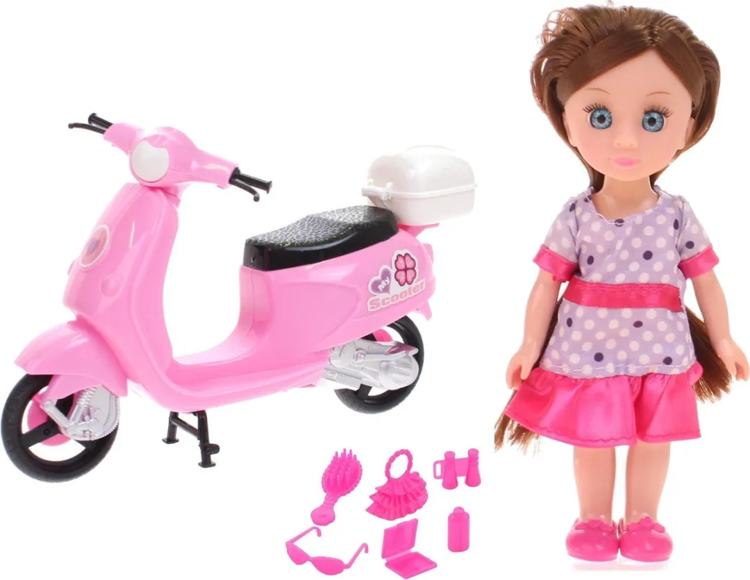 Johntoy Pop Lily Dolls Scooter 15cm