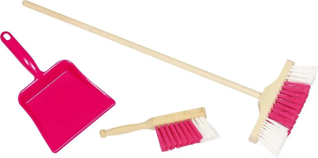 Goki Plastic Stofblik met Handbezem - Blauw