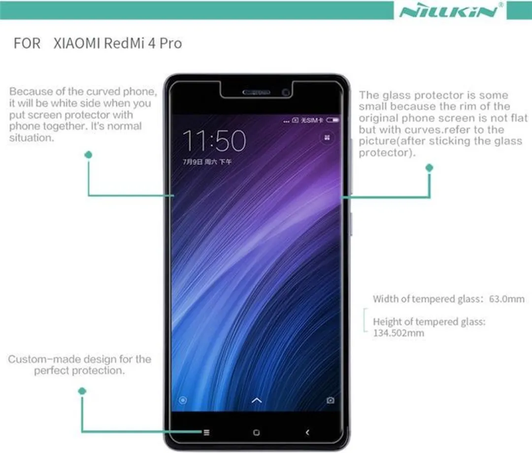 Nillkin Nano Screenprotector 9H Xiaomi Redmi 4 - afbeelding 4 van 6