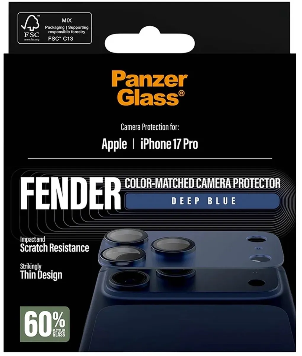 PanzerGlass FENDER PG79739 iPhone 17 Pro Camera Protector - Case Friendly - Deep Blue