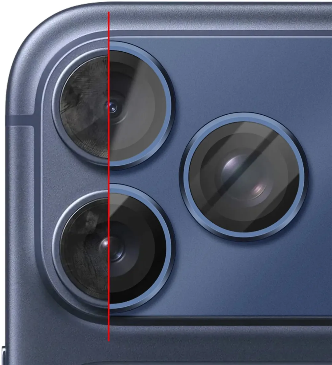 PanzerGlass FENDER PG79739 iPhone 17 Pro Camera Protector - Case Friendly - Deep Blue