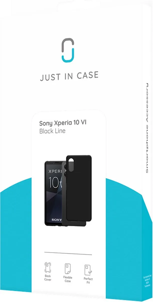 Just in Case TPU Hoesje Sony Xperia 10 VI - Zwart - afbeelding 4 van 6