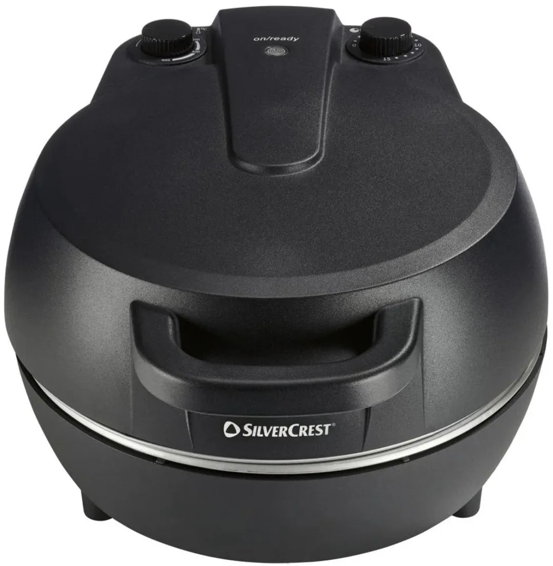 SILVERCREST Pizzaoven 1200W - Ø30cm Pizzasteen Zwart