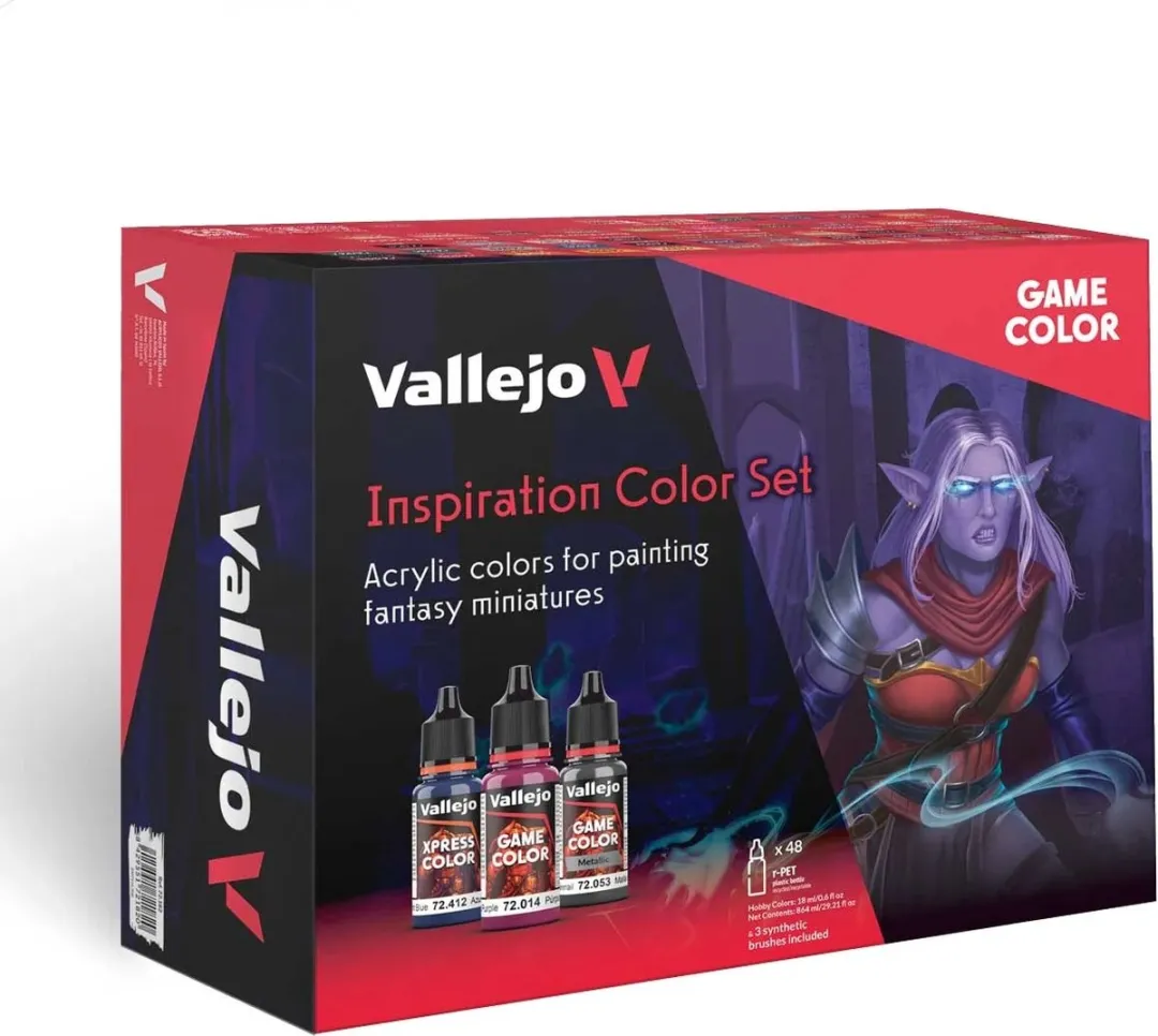 Vallejo Game Color Acrylverfset 48x18ml - met penselen