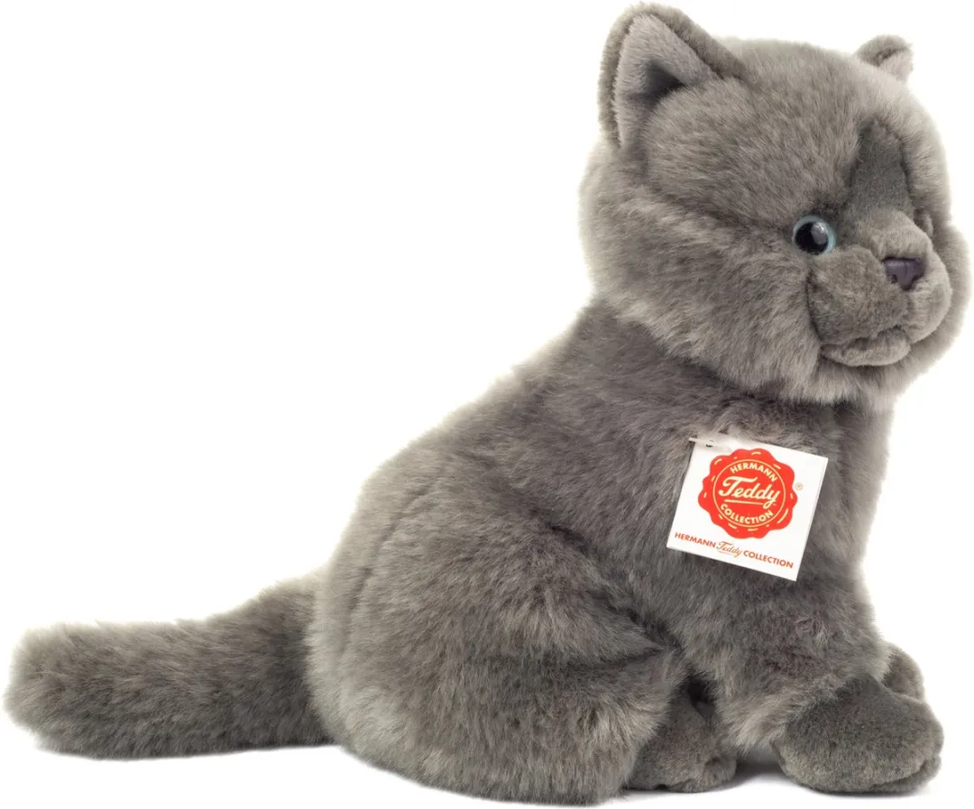 Teddy Hermann Knuffeldier Kat Grijs 30cm