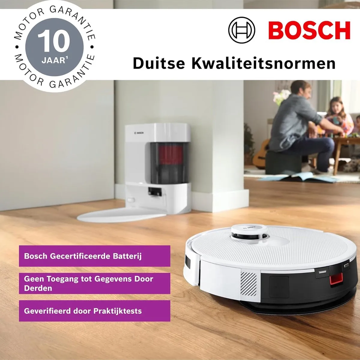 Bosch Spotless BCRD1W Robotstofzuiger - 11.000 Pa Wit - afbeelding 6 van 6