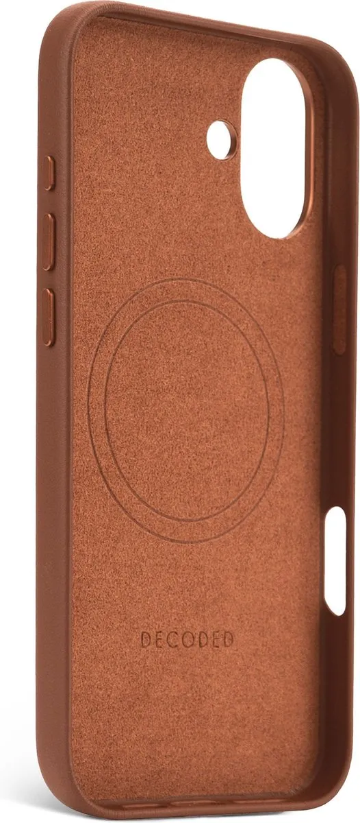 Decoded Leren Hoesje iPhone 16 Plus - Premium ECCO Leer - Bruin - D25IPO16PLBC1TN