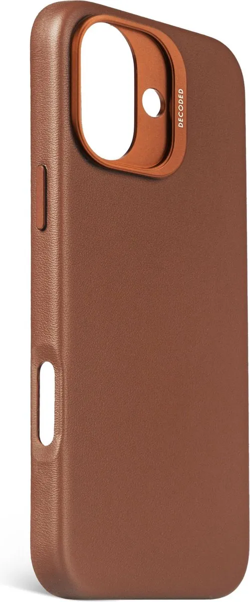 Decoded Leren Hoesje iPhone 16 Plus - Premium ECCO Leer - Bruin - D25IPO16PLBC1TN