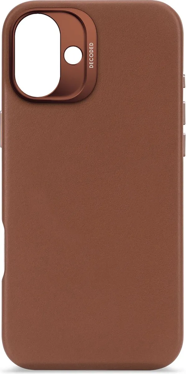 Decoded Leren Hoesje iPhone 16 Plus - Premium ECCO Leer - Bruin - D25IPO16PLBC1TN