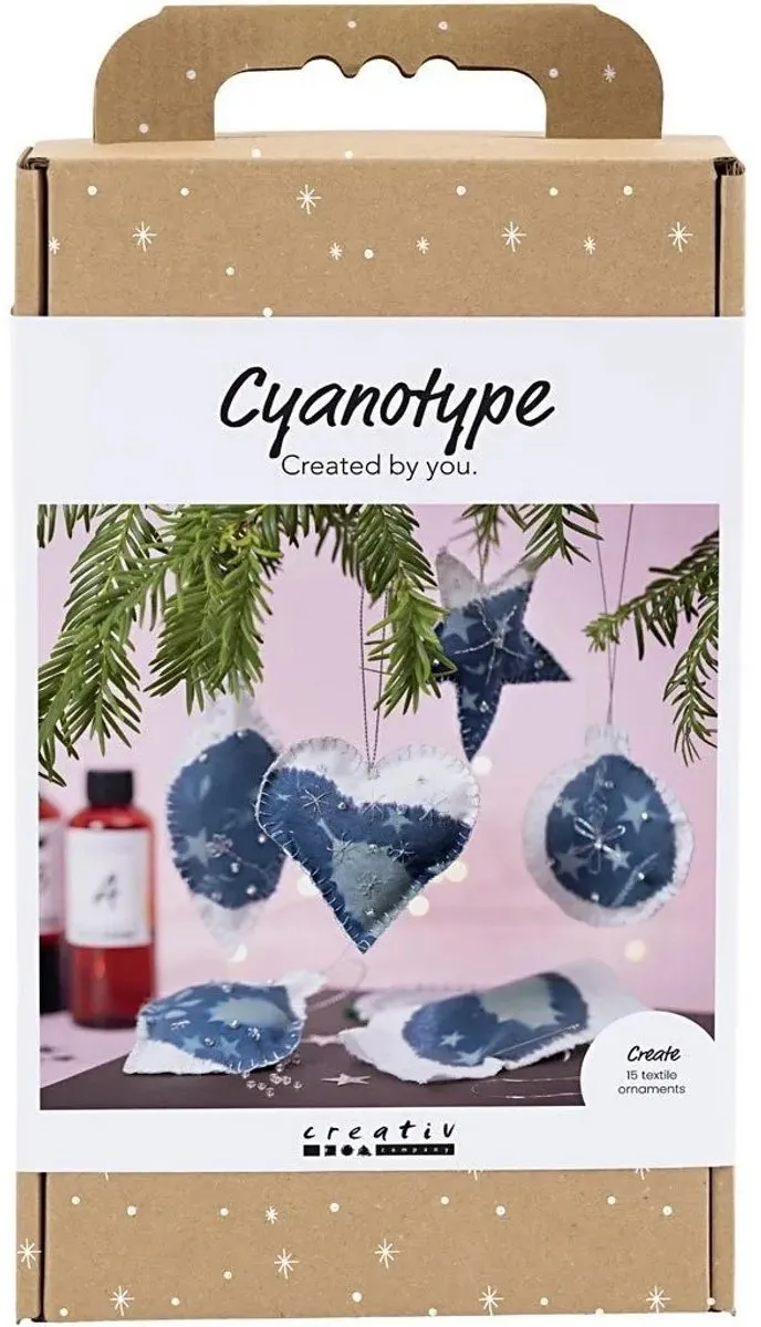Creativ Company Cyanotypie Kerstdecoratie Set