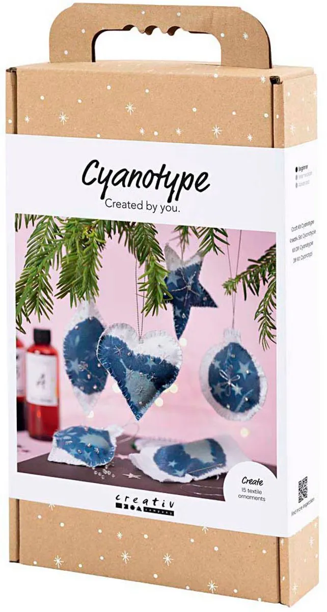 Creativ Company Cyanotypie Kerstdecoratie Set - Multicolor