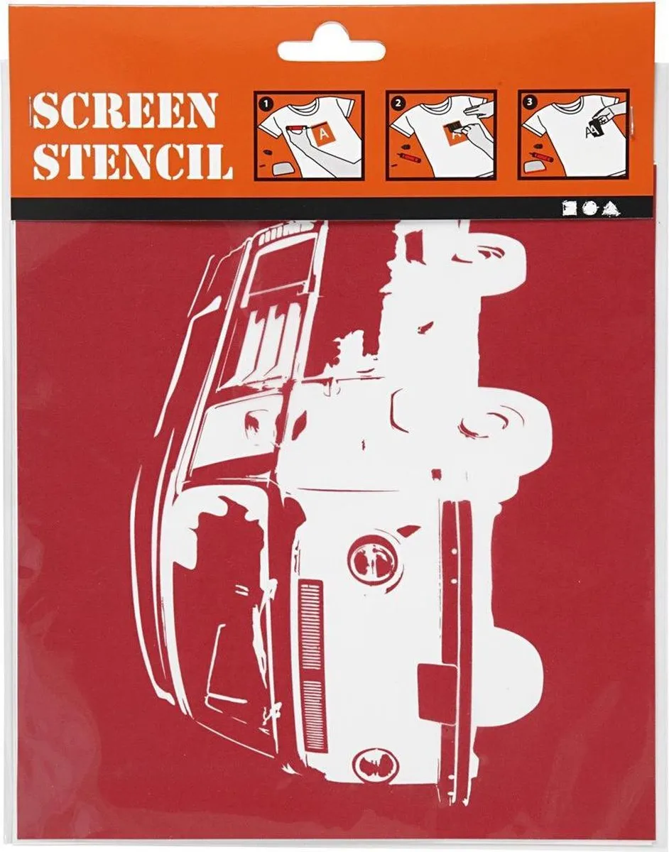 Creativ Company Screen Stencil Volkswagen Bus 20x22cm - Wit
