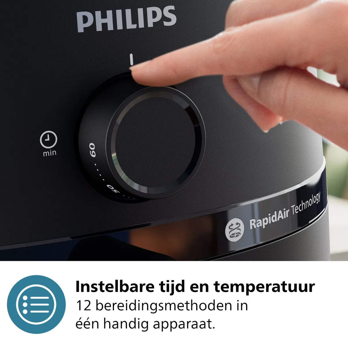 Philips 1000 Series Airfryer NA120/00 - 4.2L - 1700W - Zwart