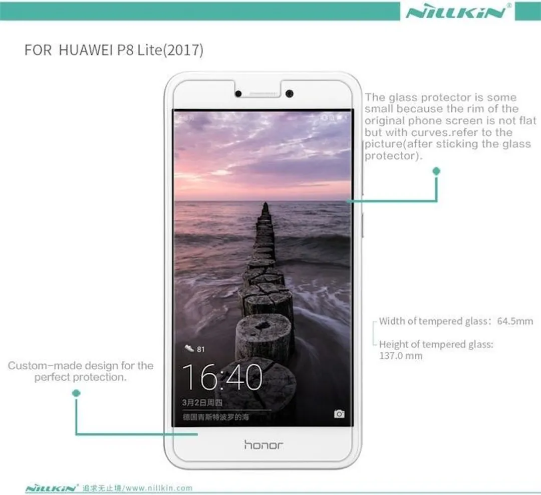 Nillkin DisplayFolio Tempered Glass H+ Pro Huawei P8 Lite 2017 - afbeelding 6 van 6