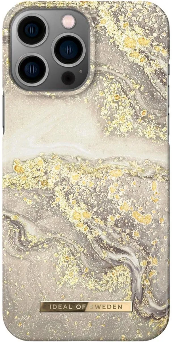iDeal of Sweden iPhone 13 Pro Max Hoesje Sparkle Greige Marble