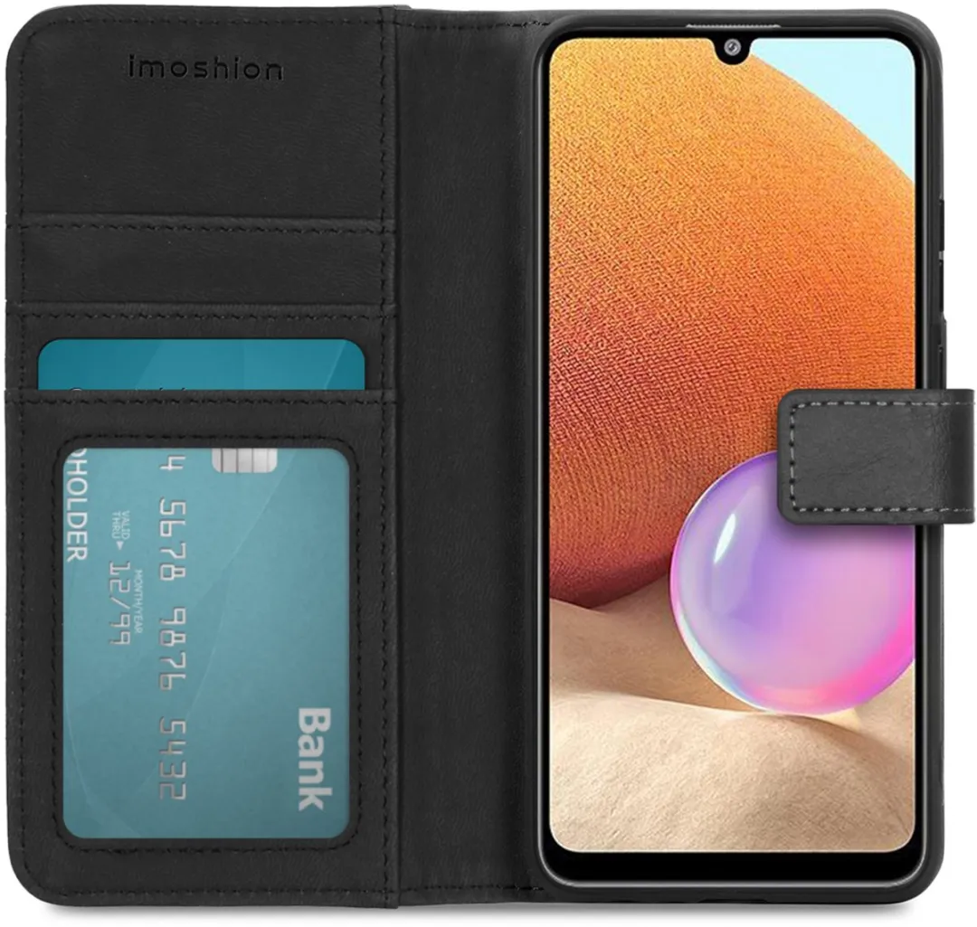 Imoshion Hoesje Samsung Galaxy A32 4G - 3 Pasjes - Zwart
