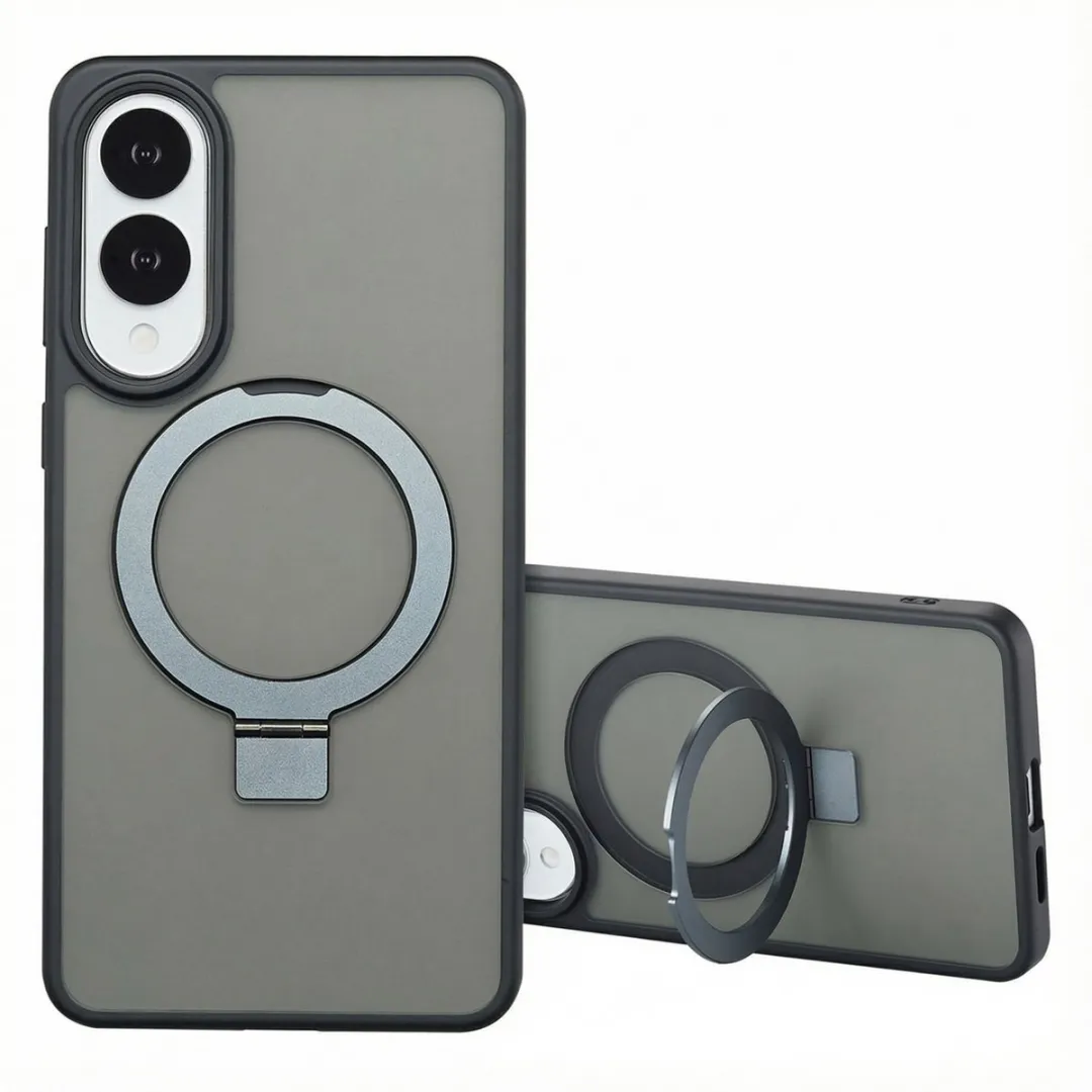 Accezz Hoesje Samsung Galaxy S25 Edge Ring Stand - Zwart