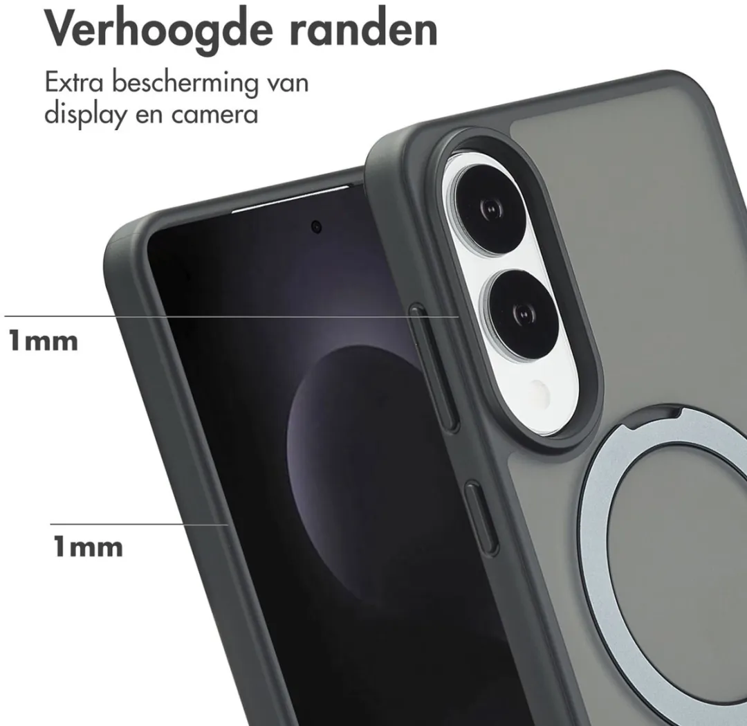 Accezz Hoesje Samsung Galaxy S25 Edge Ring Stand - Zwart