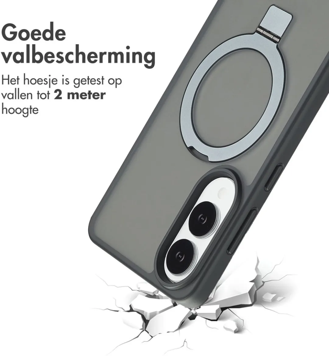 Accezz Hoesje Samsung Galaxy S25 Edge Ring Stand - Zwart