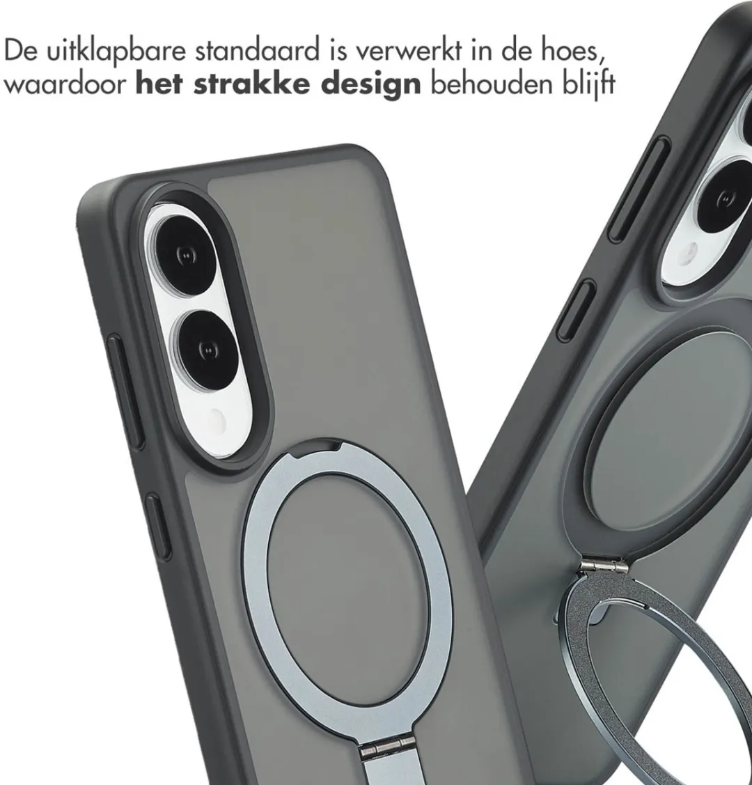 Accezz Hoesje Samsung Galaxy S25 Edge Ring Stand - Zwart