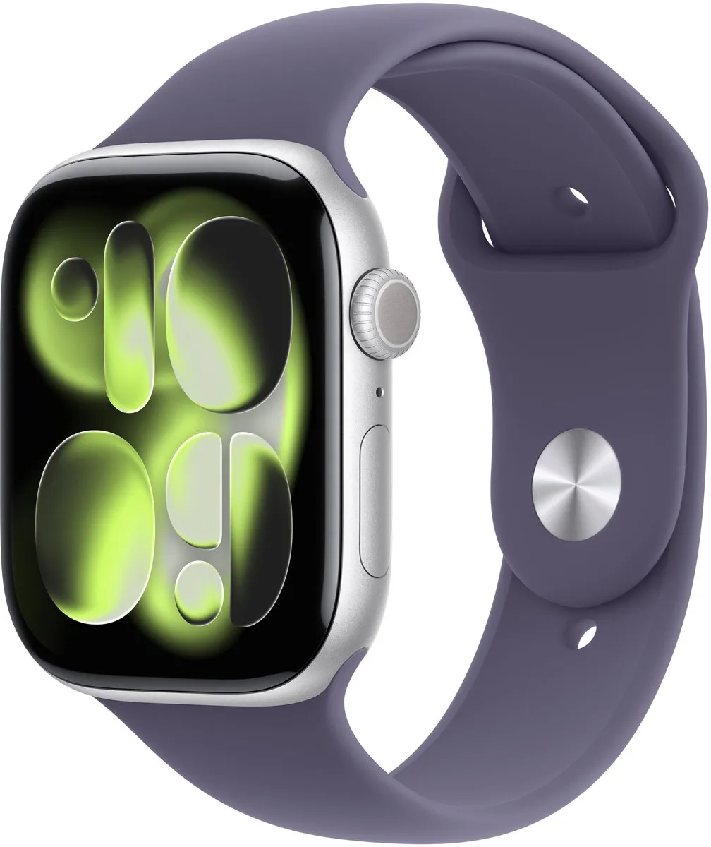 Apple Watch 11 46mm Zilver Paars Sportband