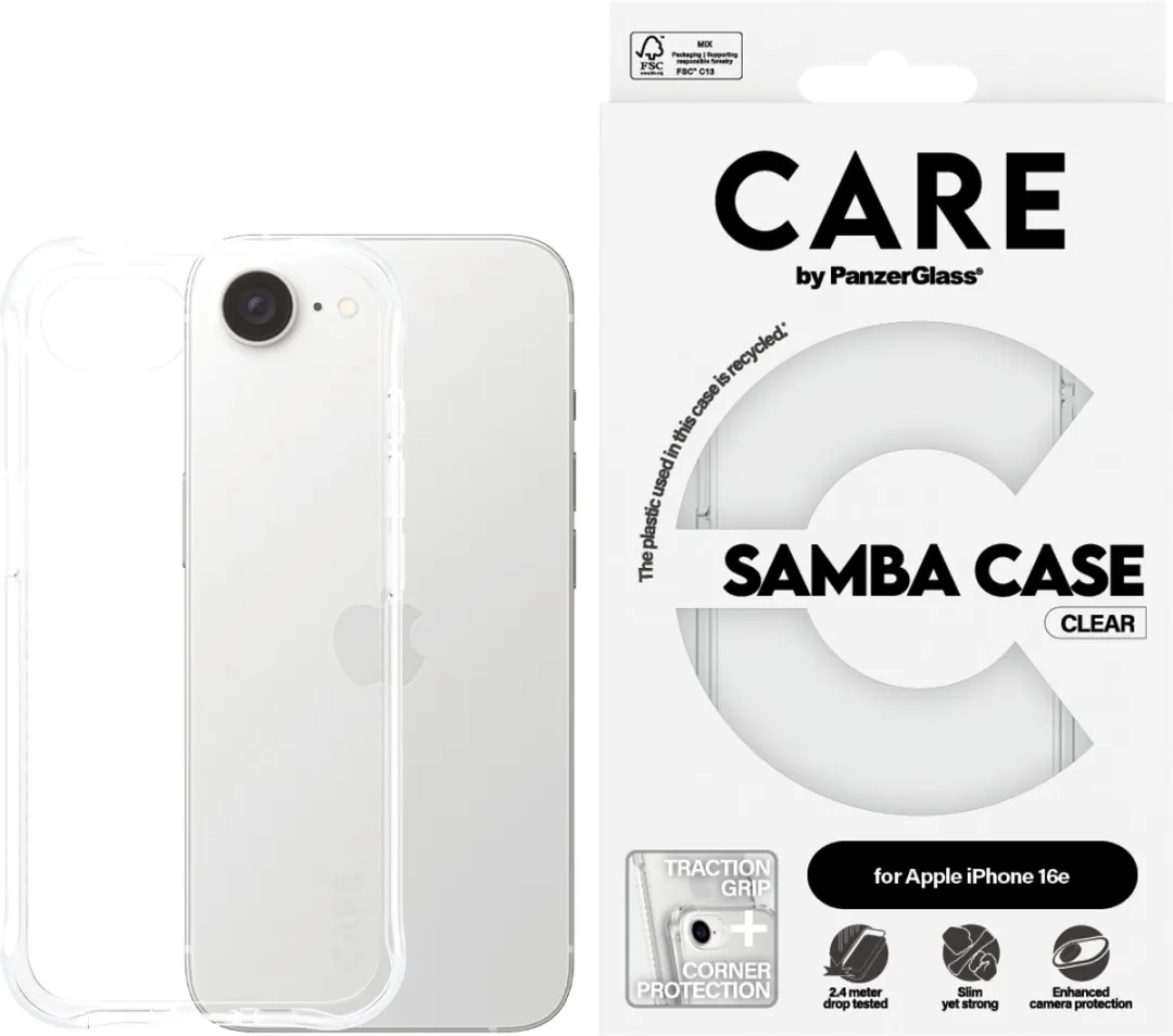 PanzerGlass Care Mode Hoesje iPhone 16E - Transparant