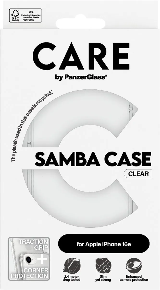 PanzerGlass Care Mode Hoesje iPhone 16E - Transparant