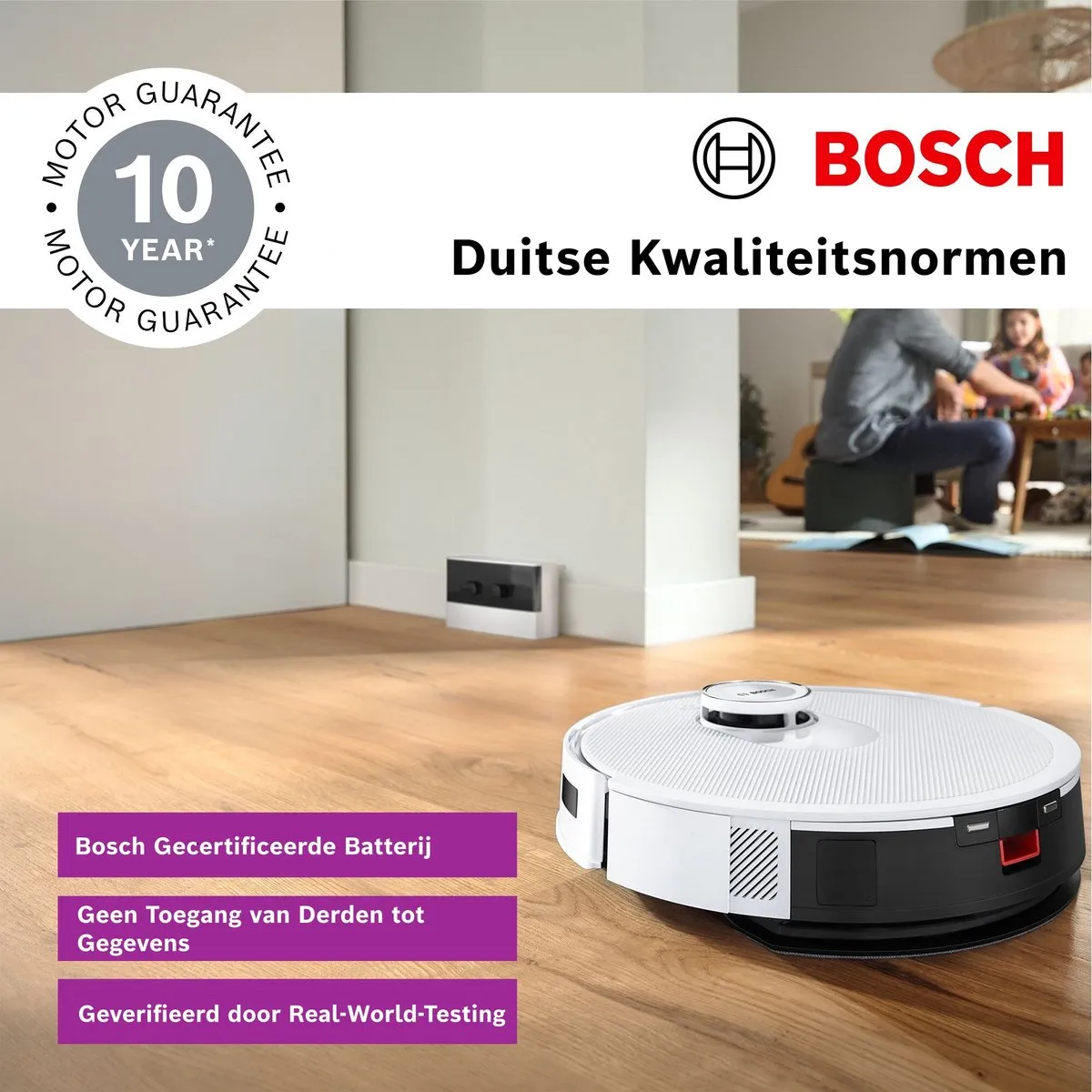 Bosch Spotless BCRC1W Robotstofzuiger - 11.000 Pa - Wit