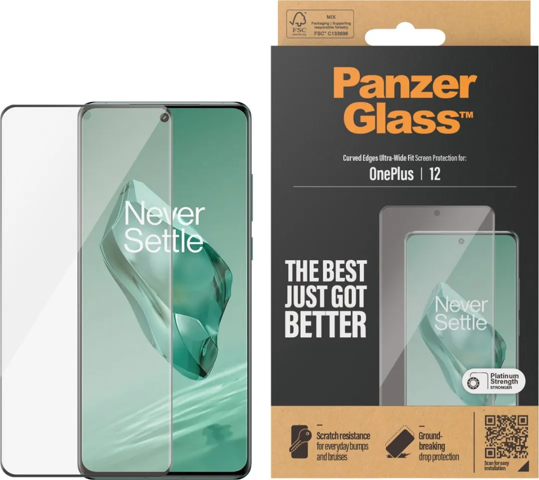 PanzerGlass Ultra-Wide Fit OnePlus 12 Schermbeschermer - Case Friendly